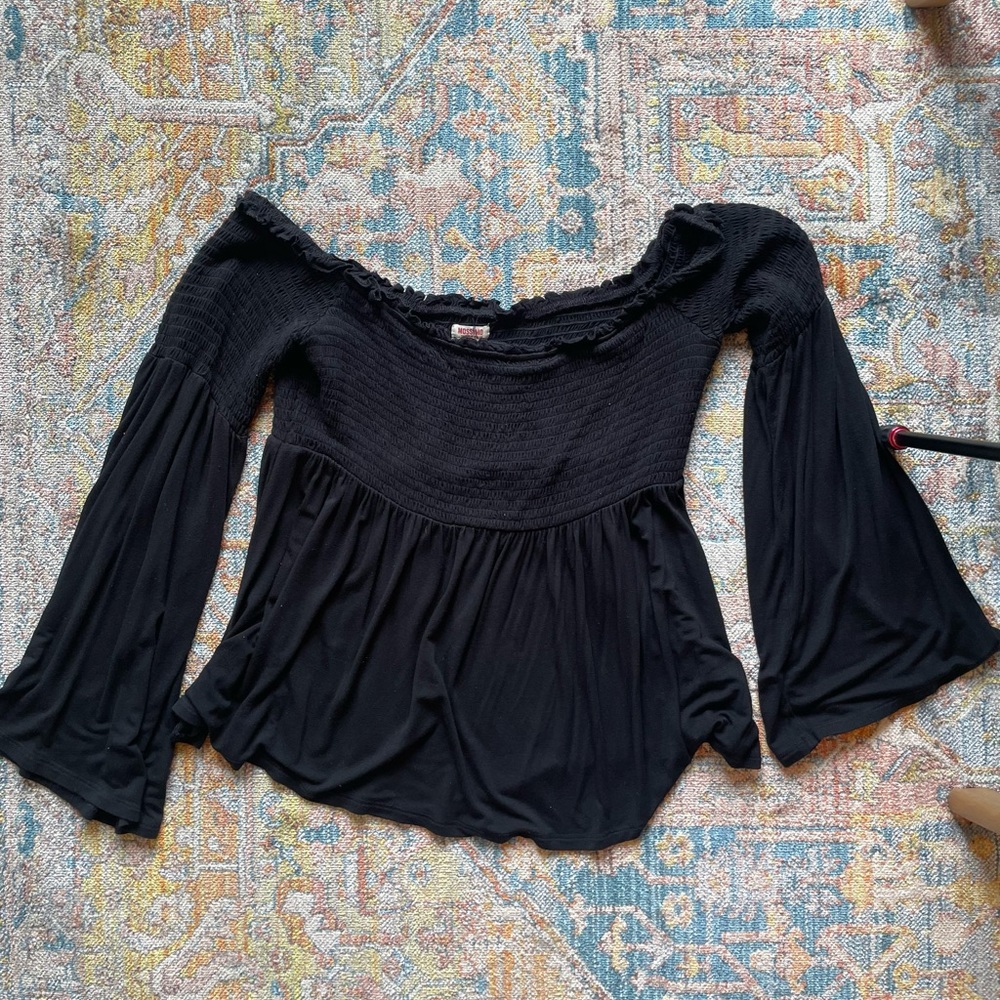 Bell sleeved black shirt